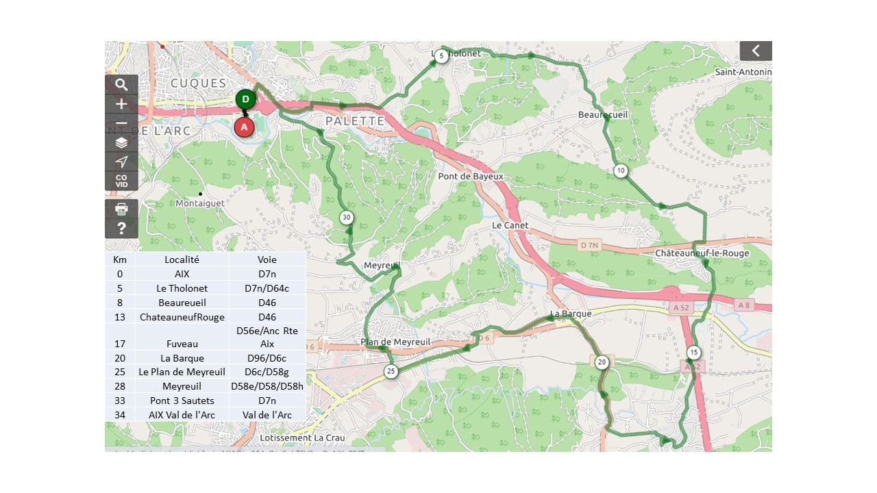 Collines Aixoise – 34 km